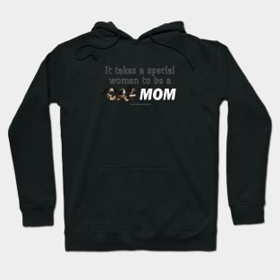 It takes a special woman to be a cat mom - black and white cat oil painting word art Hoodie